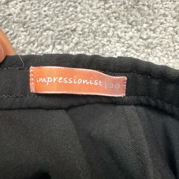 Sigrid Olsen Impressionist Straight Leg Trouser Dress Pants Women 12P Black Work - Picture 5 of 16